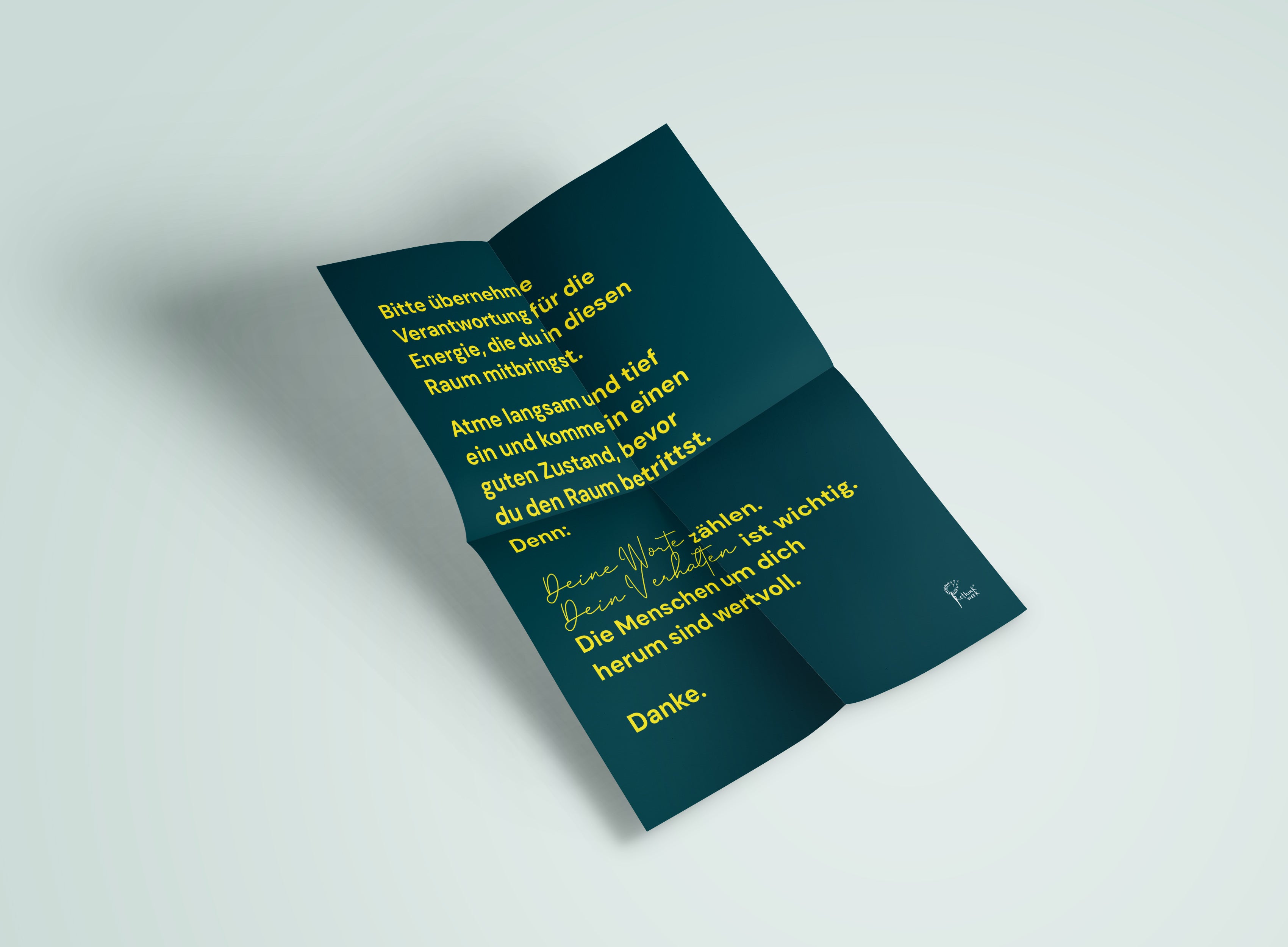 Poster für das Büro – Energie Check-in für eine achtsame Arbeitsatmosphäre