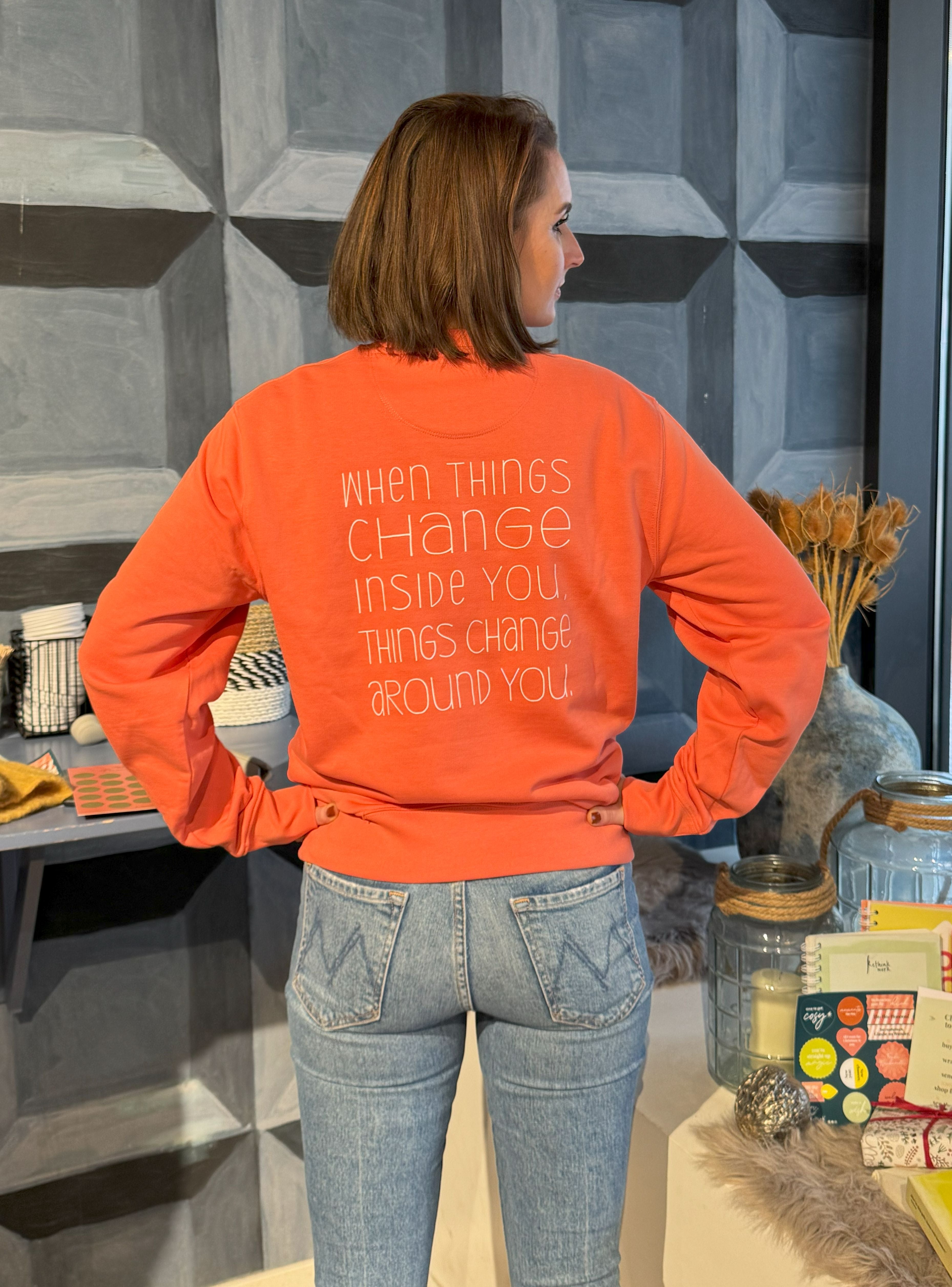 When Things Change Inside You – Nachhaltiges Oversized Sweatshirt aus Bio-Baumwolle