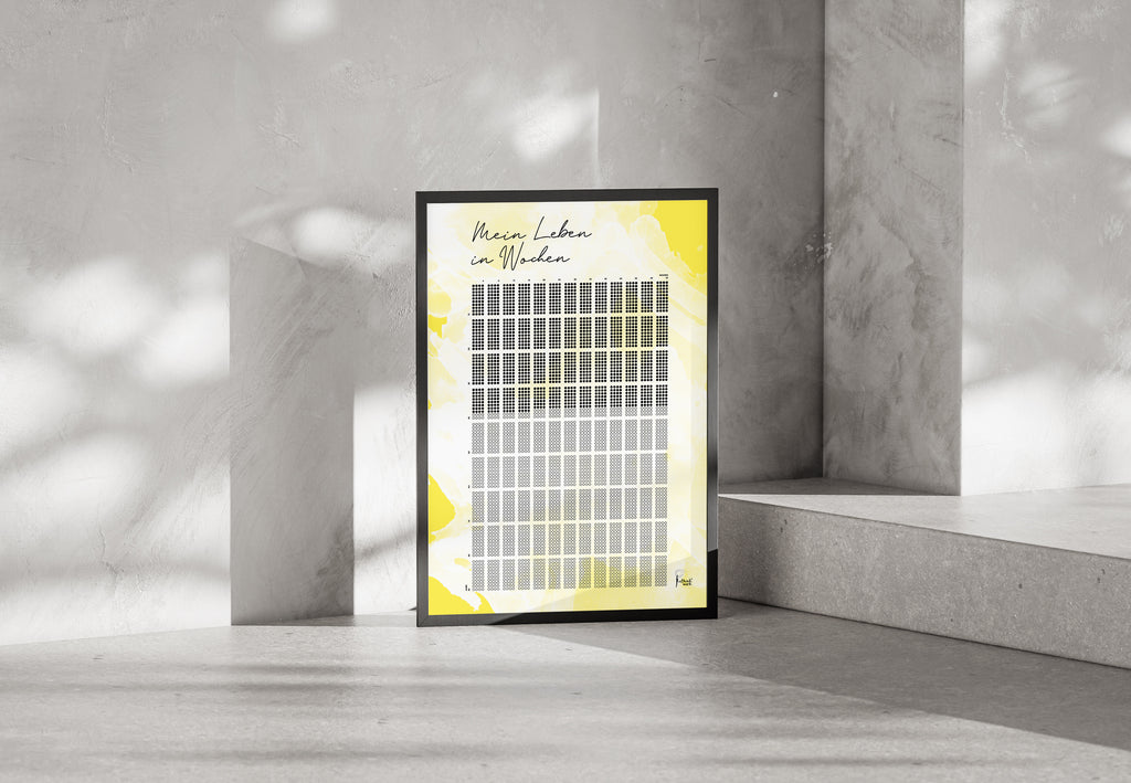 „Mein Leben in Wochen“ A2 Poster – Lebenszeit Kalender 