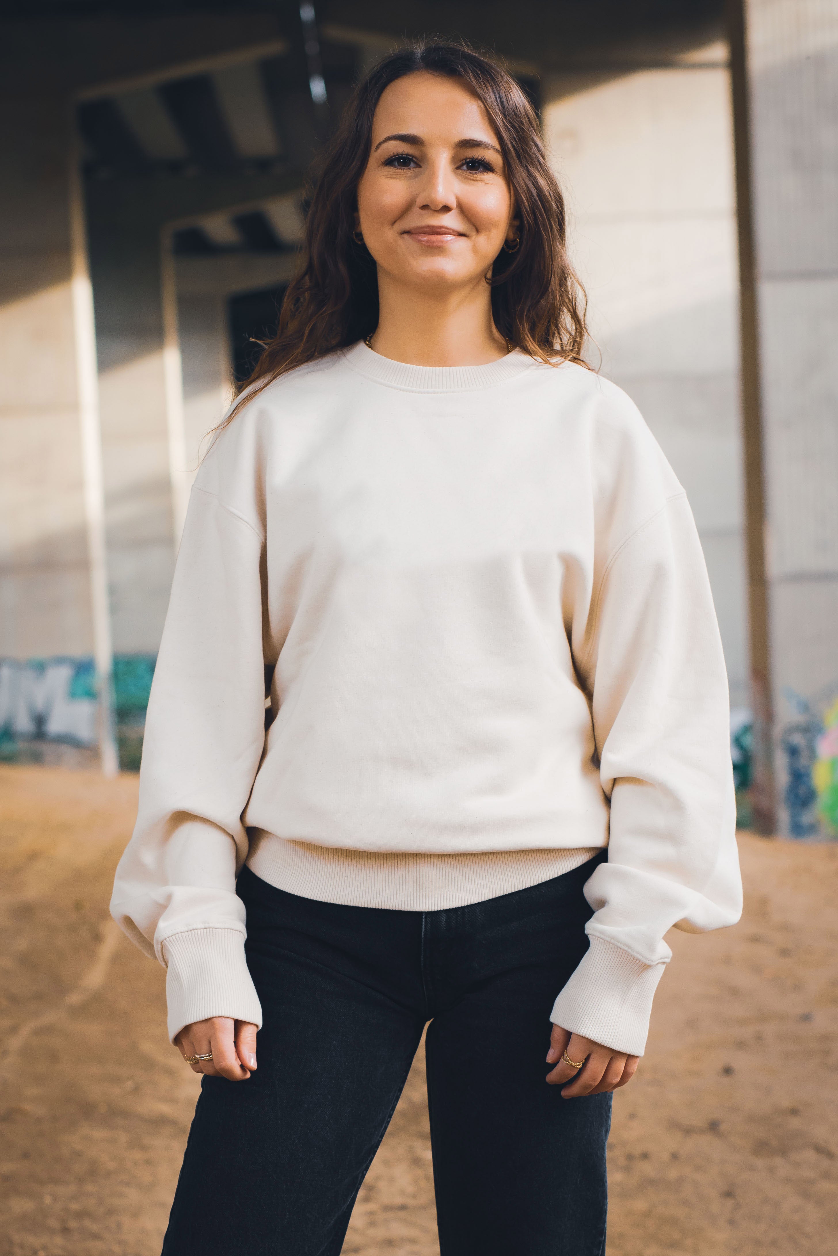 „Ciao Kakao“ Organic Oversized Sweatshirt für Männer und Frauen aus Bio-Baumwolle